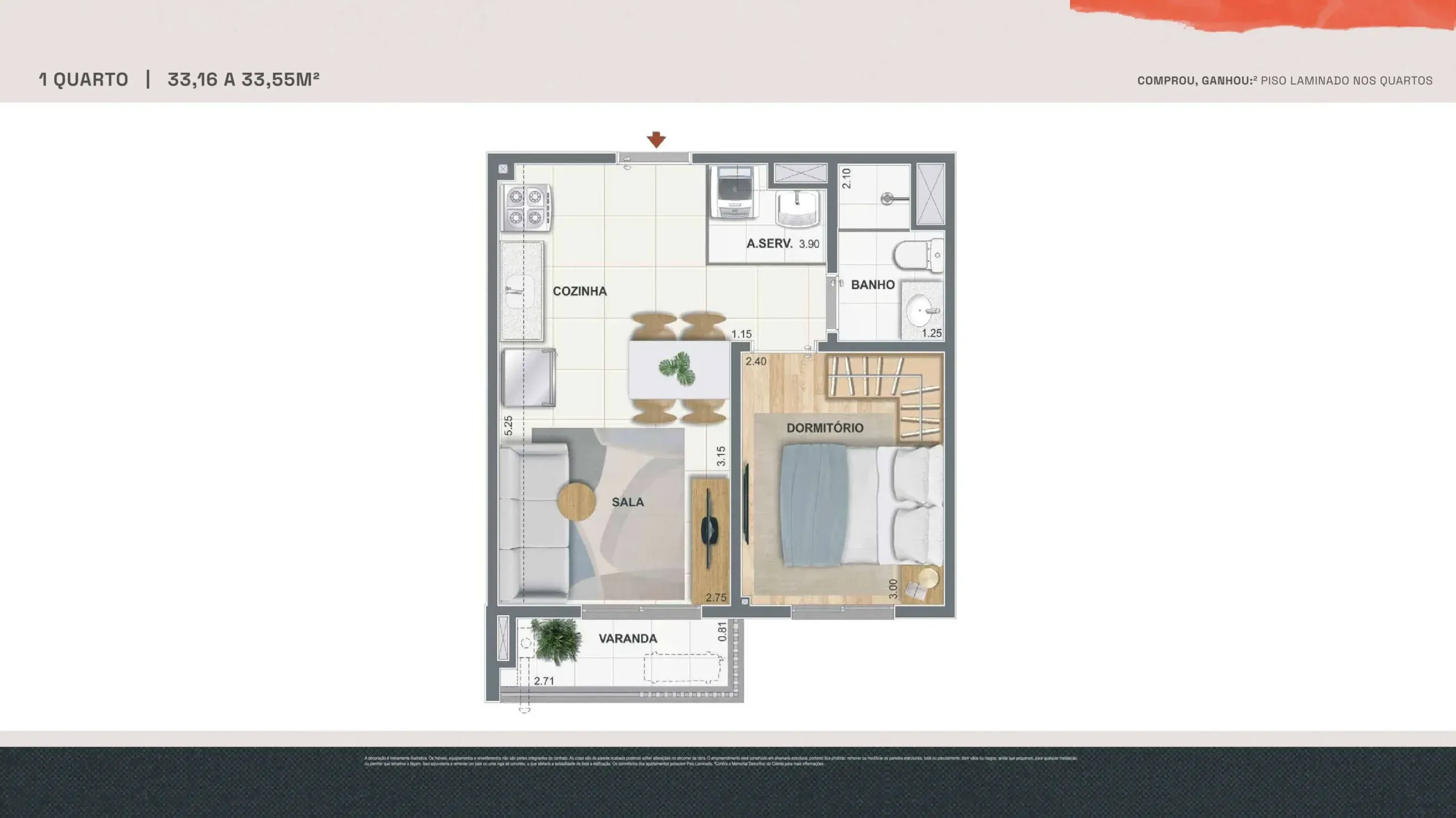 Apartamento 1 dormitório