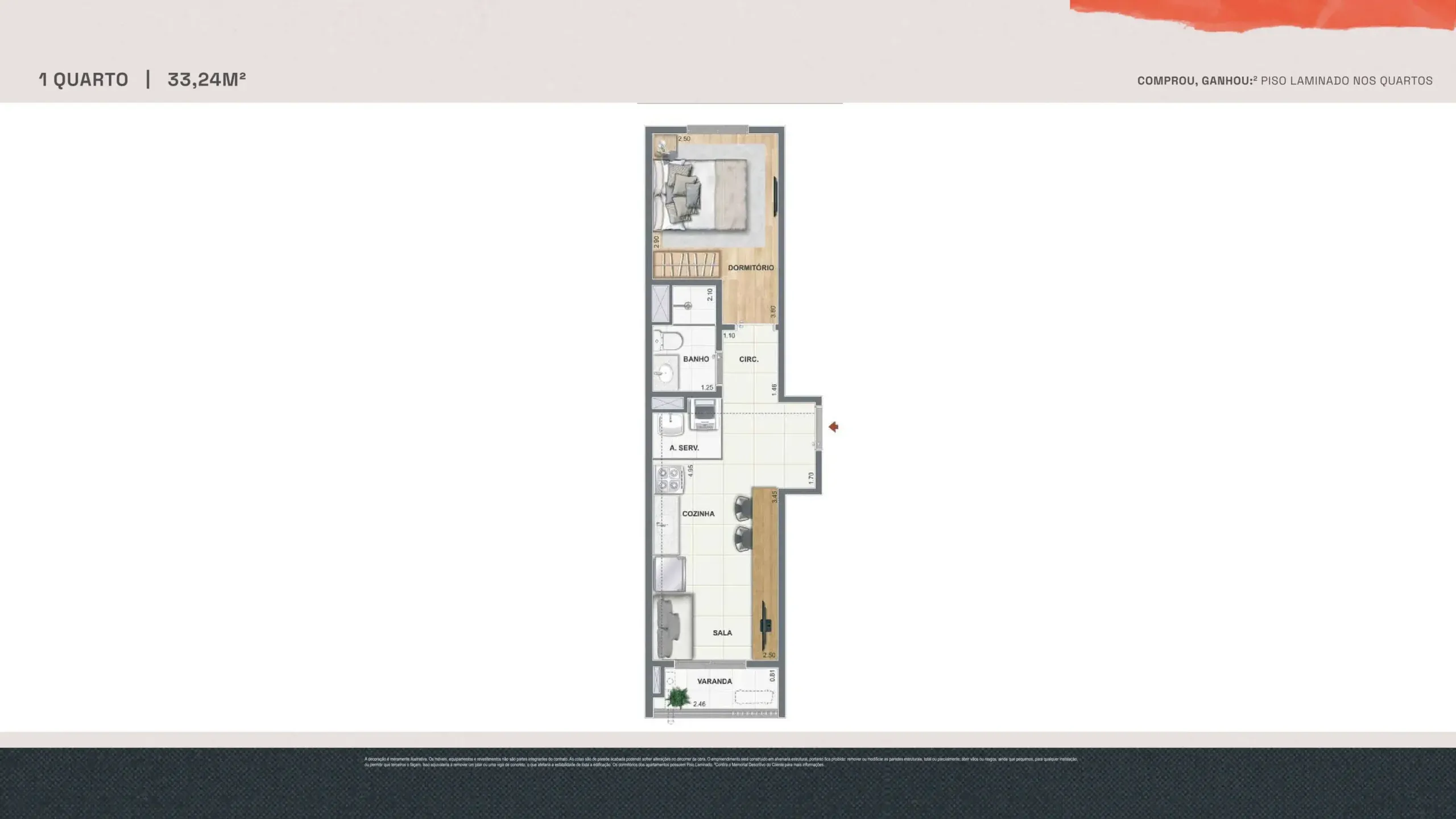 Studio 33,24 m²