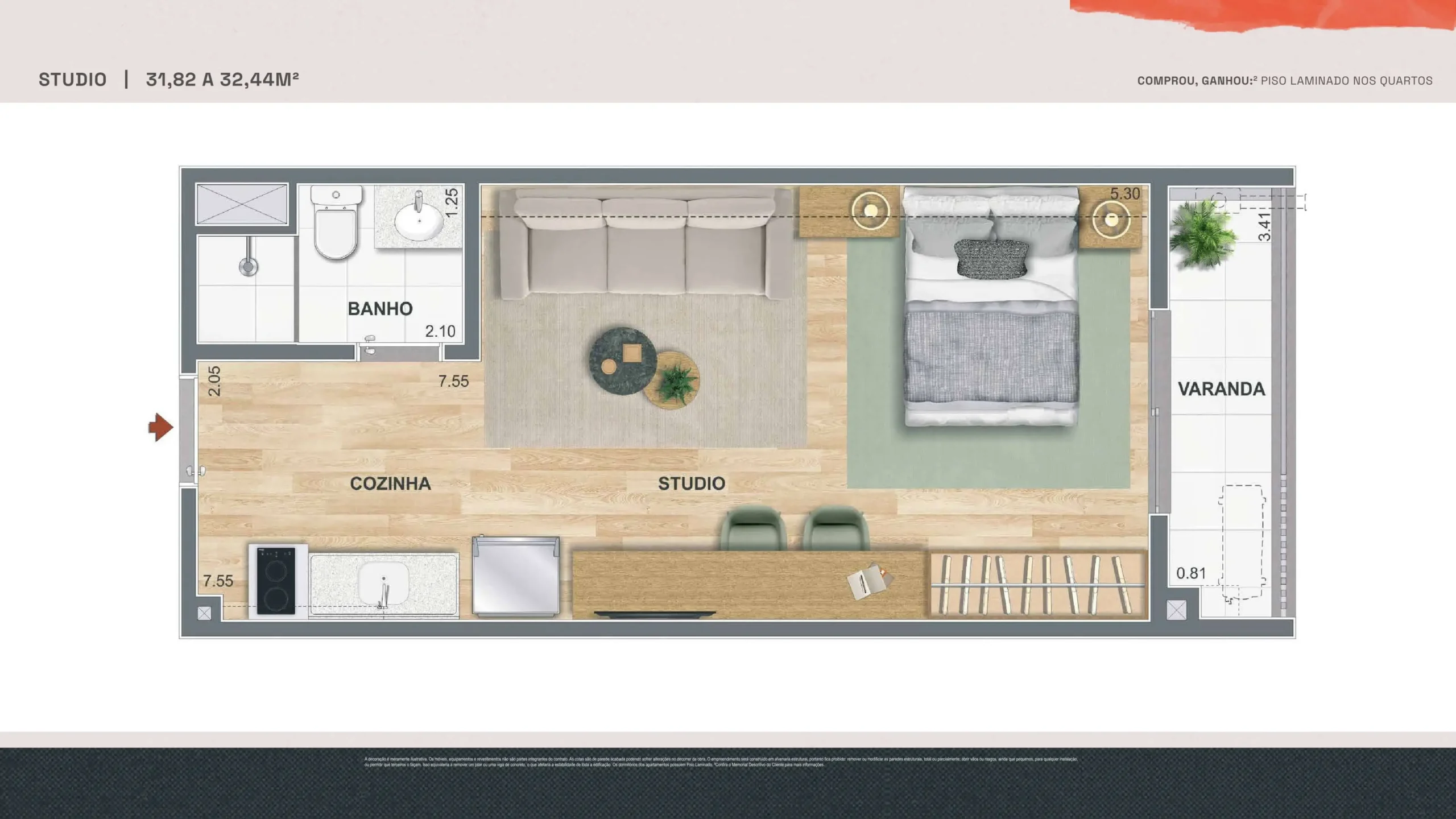 Residencial Pixinguinha planta 1